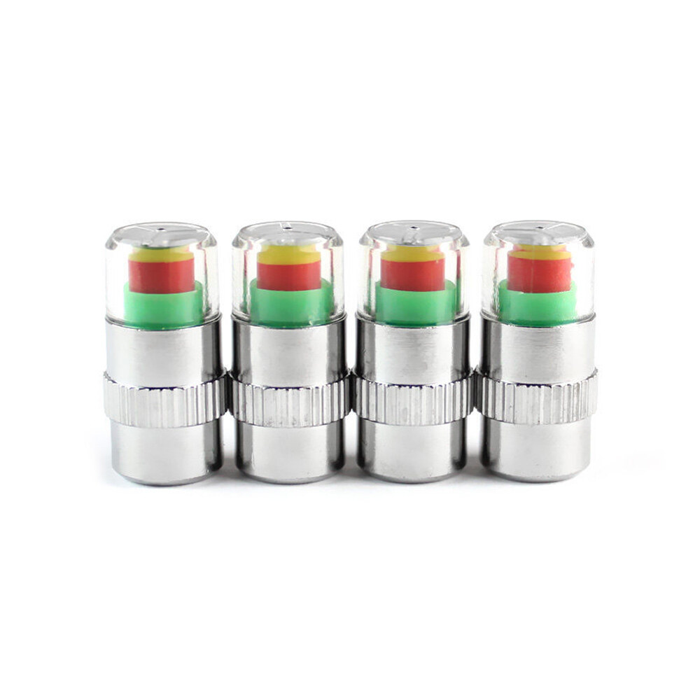 4PCS car auto tire pressure monitor tire gage alert sensor indicator valve caps