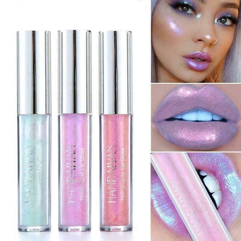 Glitter Liquid Lipstick Lip Plumper Gloss Crystal Glow Laser Holographic Lipsticks Mermaid Pigment Shiny Lipgloss Tube Makeup