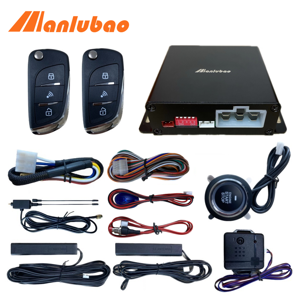 Manlubao Premium Version PKE car alarm system smart key remote engine