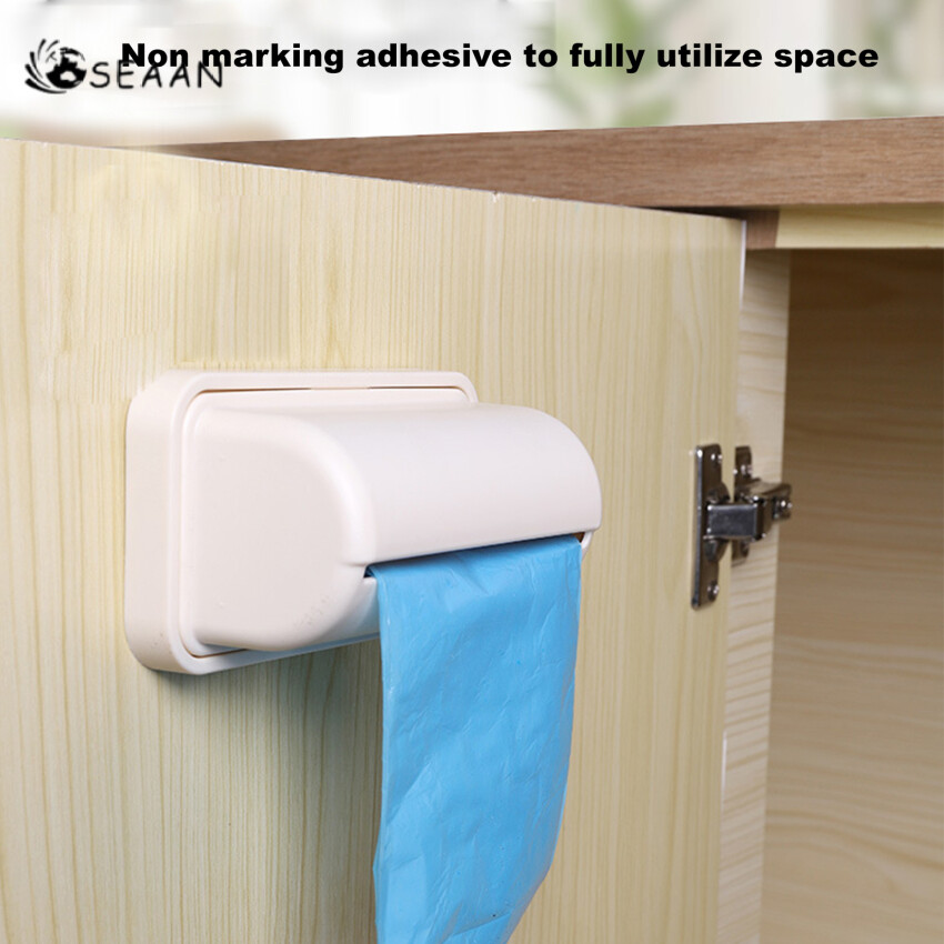 Trash Bags Storage Box Wall Mounted Kitchen Bathroom Plastic Garbage Bag Container Dispenser Home Storage