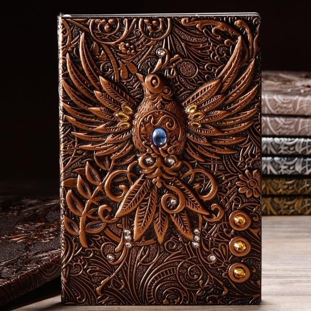 Fashion Vintage Embossed Leather Printing Travel Diary Notebook Travel Journal A5 Note Book 1pcs