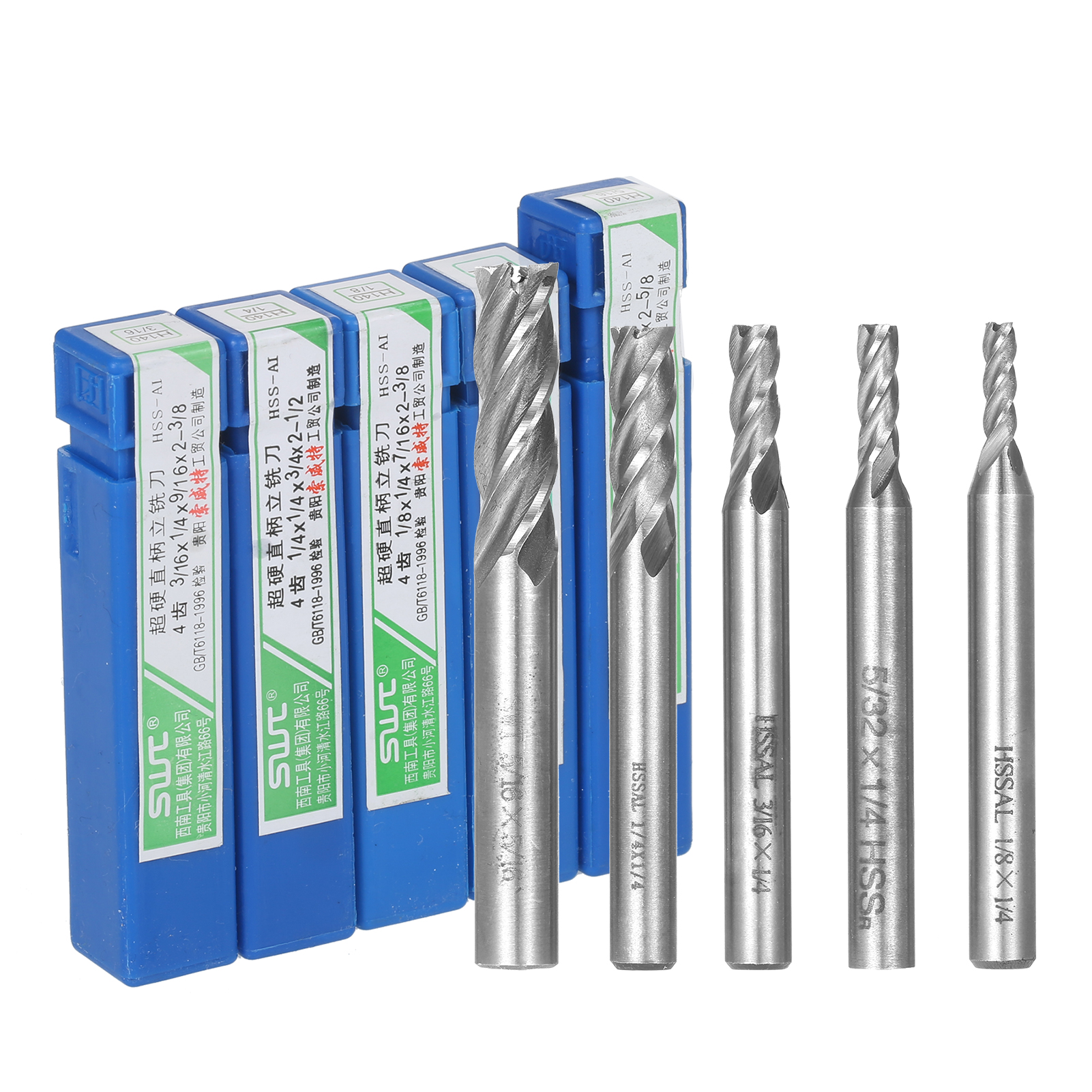 5 Cái Mũi Phay 4 Đầu Sáo Dao Phay Thép Cacbua Vonfram Router Bits Rotary Bits Công Cụ Thẳng Shank, Mũi Cắt Khắc Hai Lưỡi 6Mm-8Mm