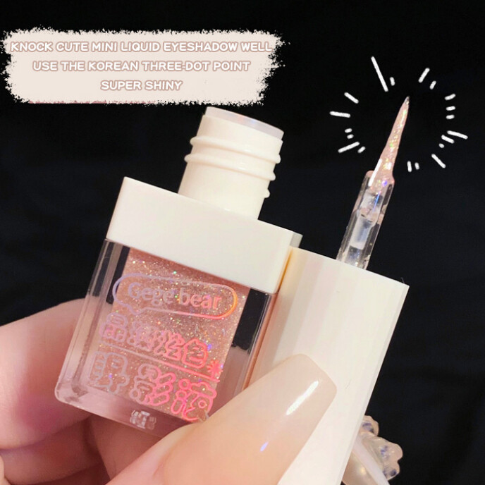 Gecomo lấp lảnh chất lỏng Eyeshadow dài màu bền Pearlescent Shinny bột phấn mắt