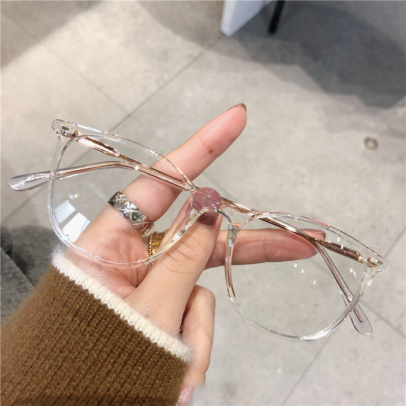 PTQ Anti-blue Light Myopia Glasses for Women Ultra-light Korean Style Square Frame Glasses Fashion Unisex Eyeglasses