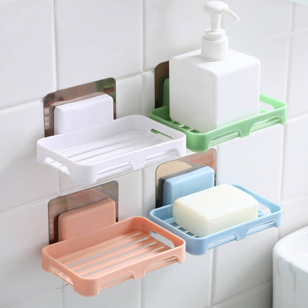 Sawuhộp xà phòng phòng tắm dán liền mạch lắp đặt đơn giản giá treo xà phòng gắn tường