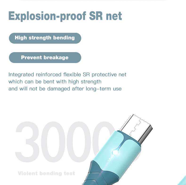 TOPZERO Cáp USB Sạc Nhanh Cáp Usb C Silicon Lỏng Nhẹ Thở Cáp Sạc Nhanh Micro USB Để Chiếu Sáng iPhone 12 Pro Max Samsung S20 Huawei P40 P30 OPPO Vivo Xiaomi