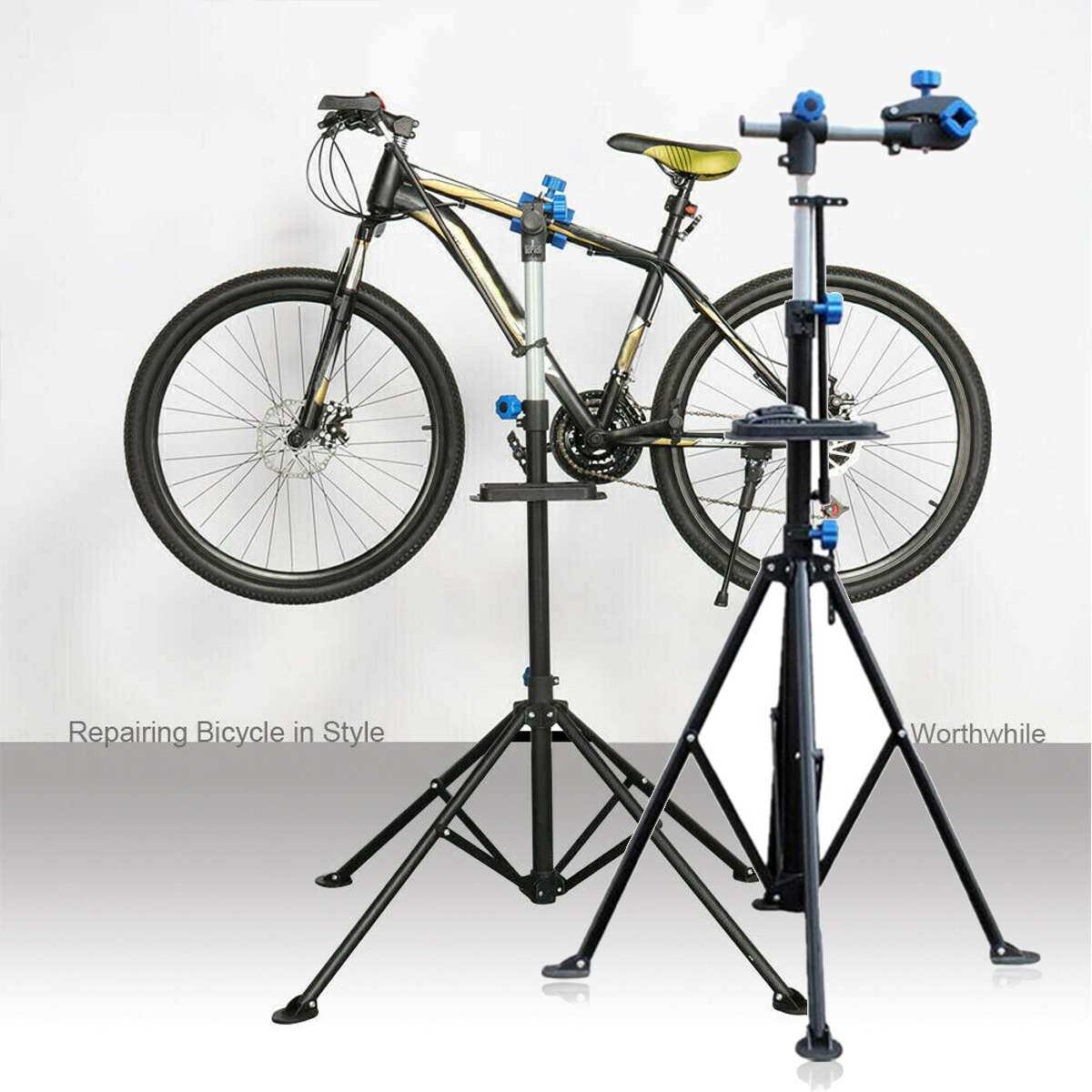 อลูมิเนียมอัลลอยด์ขาตั้งทำงานจักรยานมืออาชีพเครื่องมือซ่อมจักรยานพับที่