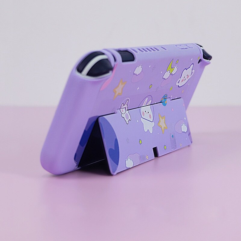 Vỏ Bảo Vệ OLED Switch Hoạt Hình Thỏ Gấu Dễ Thương Vỏ TPU Mềm Cho Nintendo Switch OLED NS Joy-Con Vỏ Điều Khiển