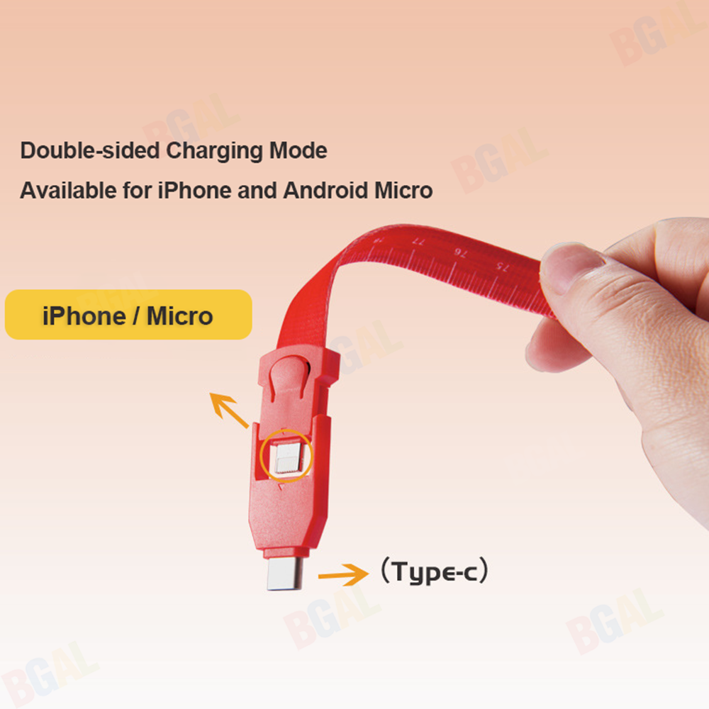 100% Authentic Disney Cable Fast Charging Lightning Cable 3 in 1 Charging Cables Micro USB Type-C 3A 28cm for all smart devices LY1
