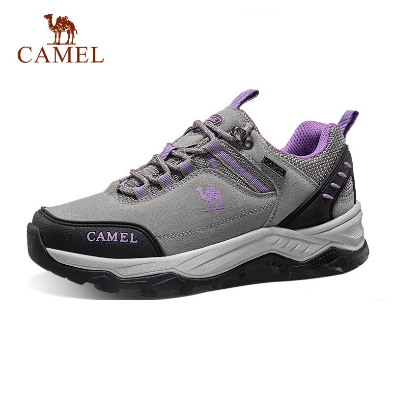 CAMEL Suede Cowhide Outdoor Women Hiking Shoes Non-slip Low-cutClimbing Trekking Shoes