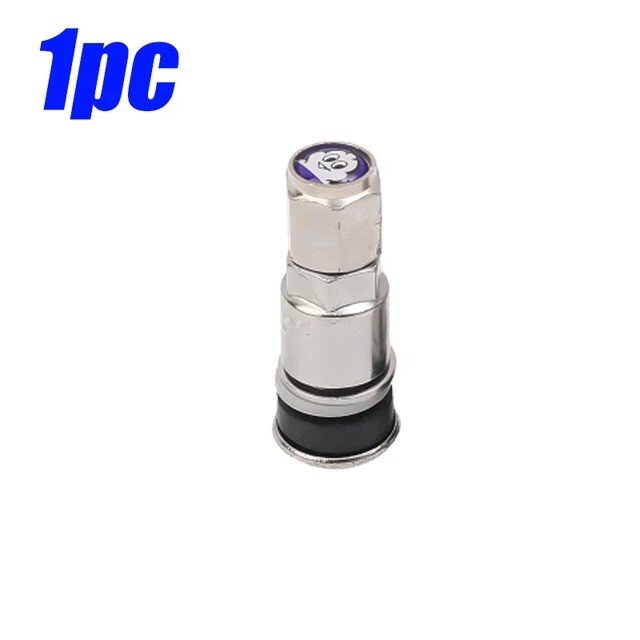 2Pcs Car Tire Valve Bolt-fixed Tire Valve Stem with Dust Cover Stainless Steel Hexagonal Cap 11.3 Aperture Universal Accessories
