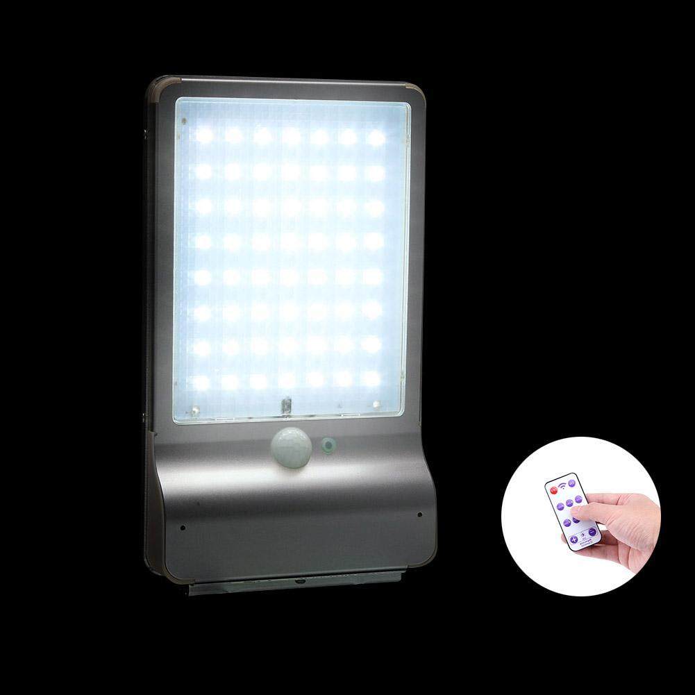 6 chế độ 56 LED Điều Khiển từ xa Nhôm Treo Tường Năng Lượng Mặt Trời Ánh Sáng Cảm Biến Chuyển Động Đèn