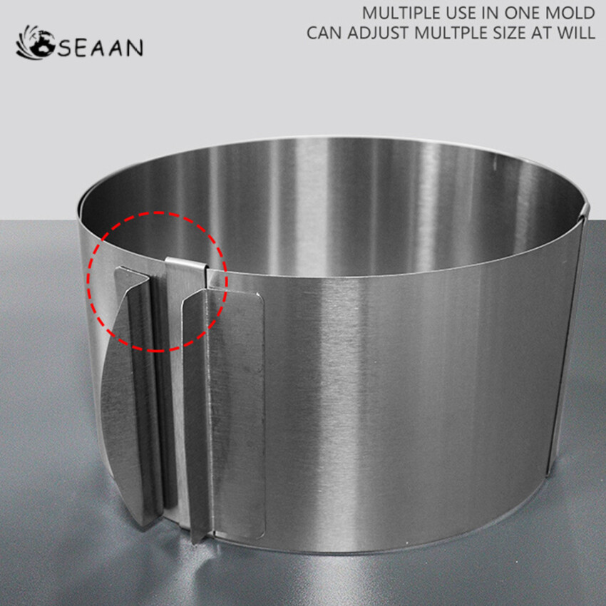 Adjustable Round Cake Ring Mold Retractable Mousse Cake Ring Stainless Steel Circle Baking Ring Cake Tools