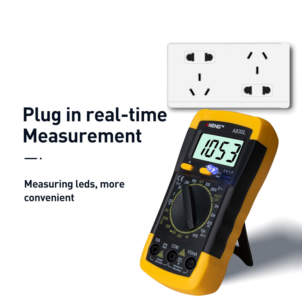 1Pcs A830L LCD Digital Multimeter AC DC Voltage Diode Freguency Multitester Current Tester Luminous Display with Buzzer Function
