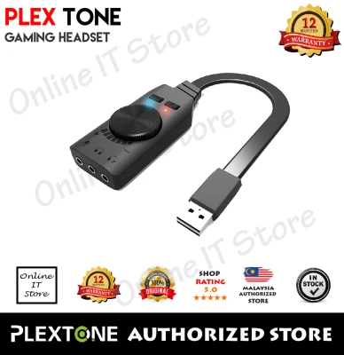 PLEXTONE GS3 Virtual 7.1CH USB Sound Card External Audio Card 3.5 mm USB Adapter Gaming PC Laptop