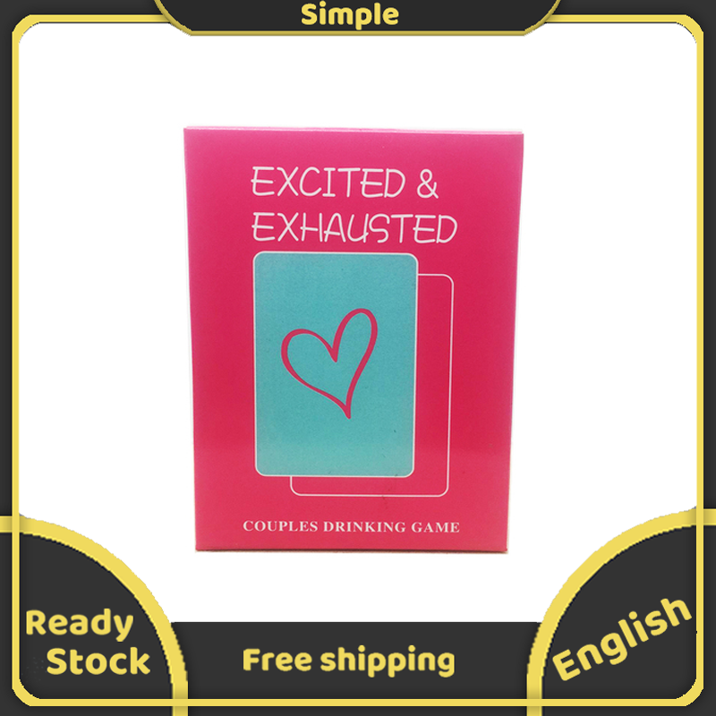 Excited & Exhausted Card Game Couple Drinking Game