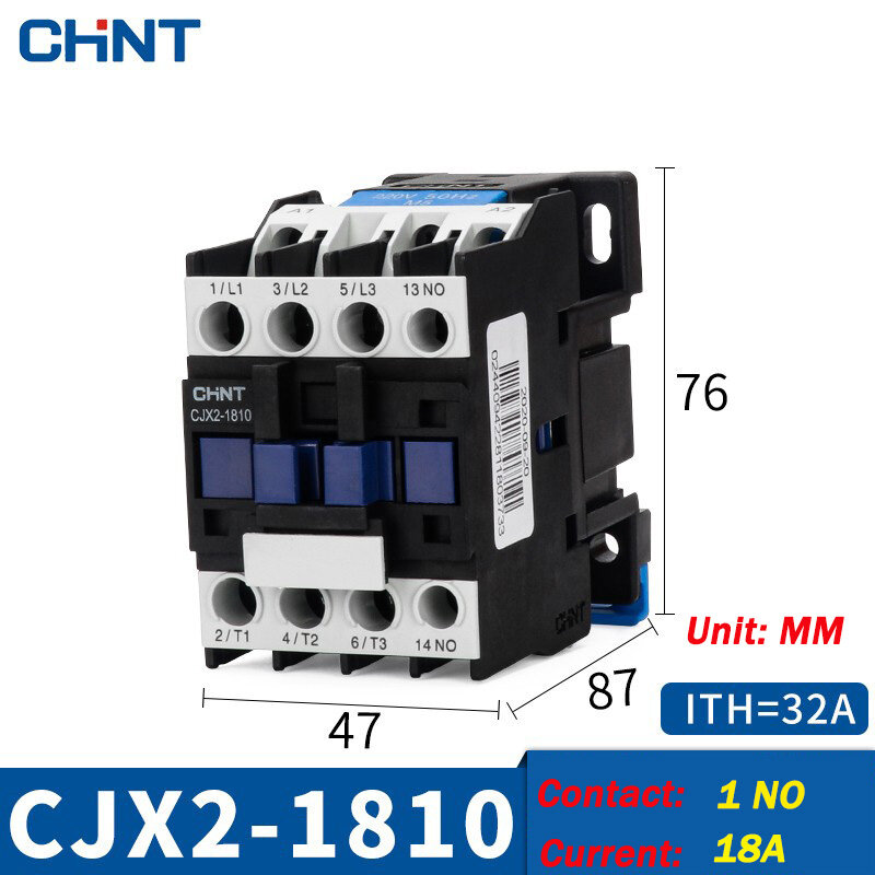 cjx2-1810 AC Contactor (2510,1210,1201,1801,0910,3210,9511) - TAIXI Electric CJX2-1201/0901/0910/3210/3201 工業用電気ACコンタクタ 強力導電性 24V 110V 220V 380