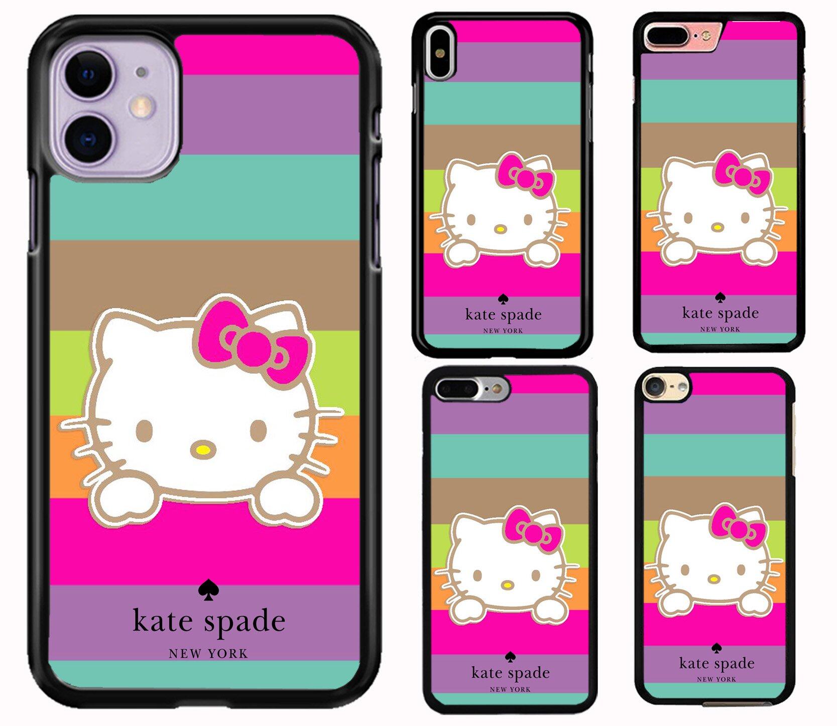 Fashion Kate Spade Hello Kitty Phone Case for Apple IPhone 13 12 Mini Pro  Max 11 XS Max XR 6 7 8 S Plus Samsung S20 Ultra Note 10 9 8 Huawei