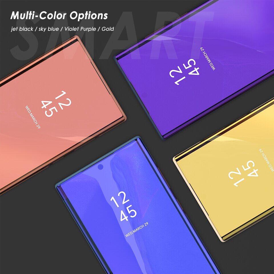 Ốp Lật Bảo Vệ Thông Minh Cho Samsung Galaxy Note 20 Ultra Note20 Plus Pro Ốp Điện Thoại Toàn Bộ Tráng Gương Vỏ Fundas Coque Capa Mới