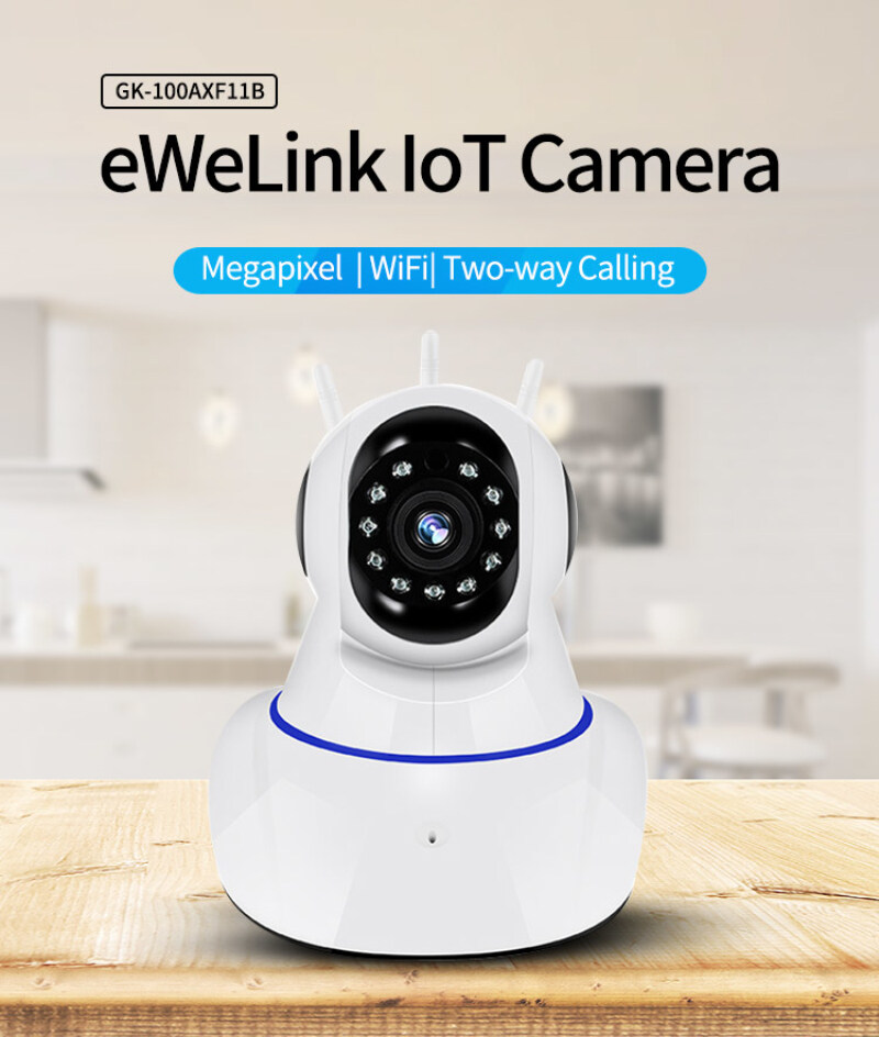 EWeLink กล้องวงจรปิดไร้สายสมาร์ท IOT กล้อง HD Reomotely มุมมอง720P หนึ่งล้านพิกเซลกล้องวงจรปิดแบบ360องศา,การมองเห็นได้ในเวลากลางคืนกล้องสามารถถ่ายภาพได้อย่างชัดเจนในเวลากลางคืน