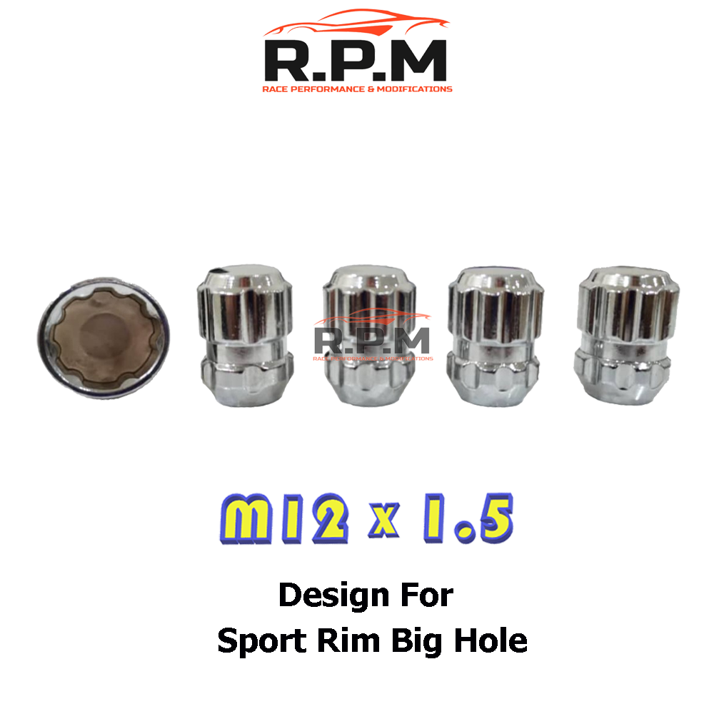 Wheel Lock Anti Theft Lock Nut Wheel Nut Sport Rim Skru Tayar Kereta