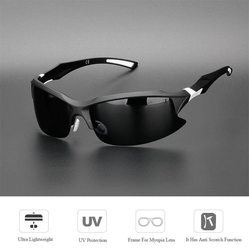 แว่นตากันแดดเลนส์โพลาไรซ์สำหรับปั่นจักรยาน,แว่นตาปั่นจักรยานขับรถตกปลาเล่นกีฬากลางแจ้งกันแสงUV 400 Tr90แบบมืออาชีพ