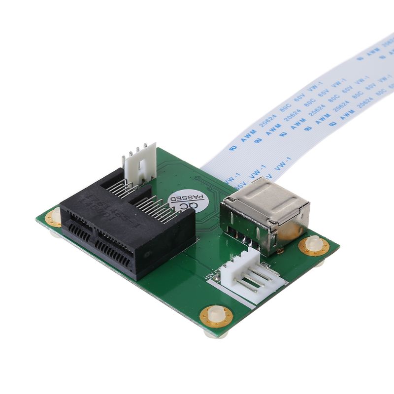 Thẻ Riser USB PCIE To PCI-E Express X1 + Mini Với Cáp FFC Khe 90 Độ Tự Làm Tốc Độ Cao