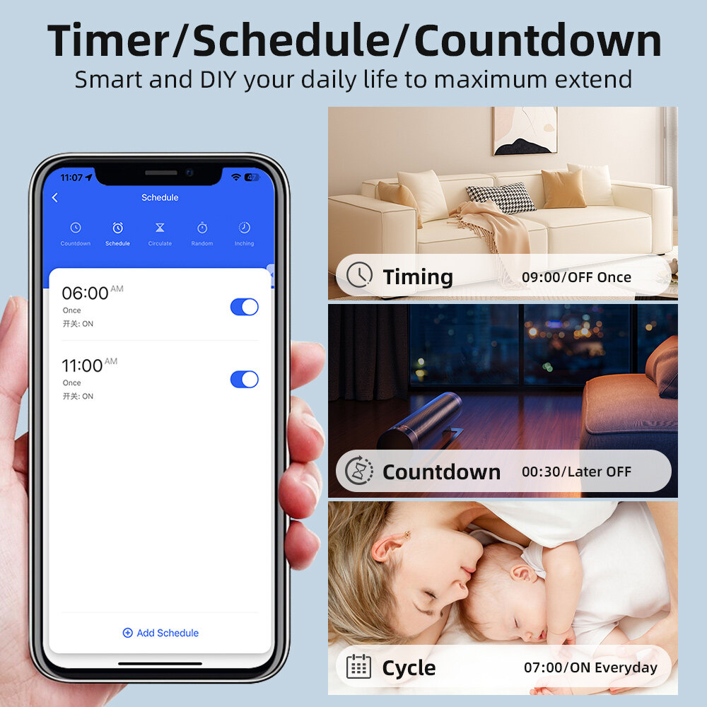 E Life Smart Store Tuya Wifi Smart Light Switch Module Supports 2 Way Control App Remote Control DIY Breaker 100-240V 2/3/4 Gang Tuya Smart WiFi Light Switch Mini Smart Circuit Breaker Smart Life Control Works For Alexa Google Home