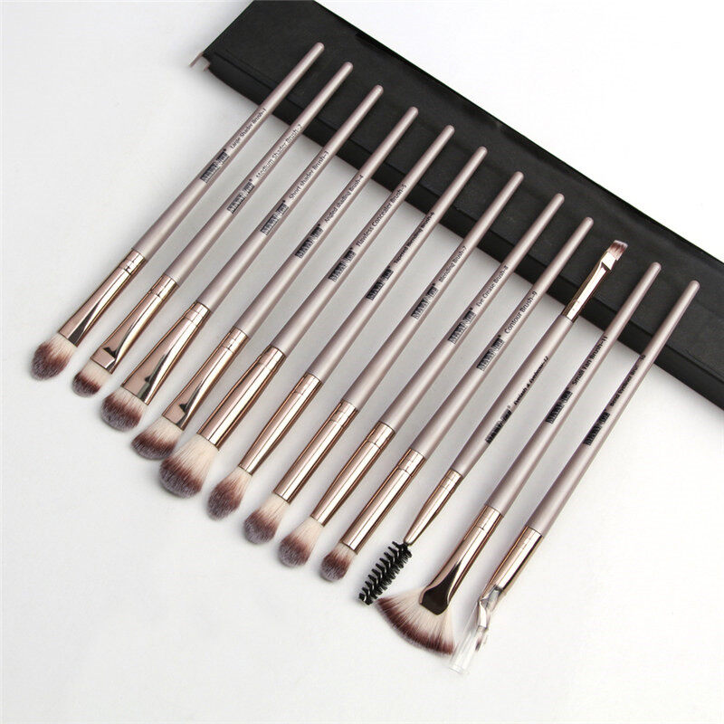 12PCS Makeup Brushes Set Eye Shadow Blending Eyeliner Eyelash Eyebrow Blush Make Up Brush Tools
