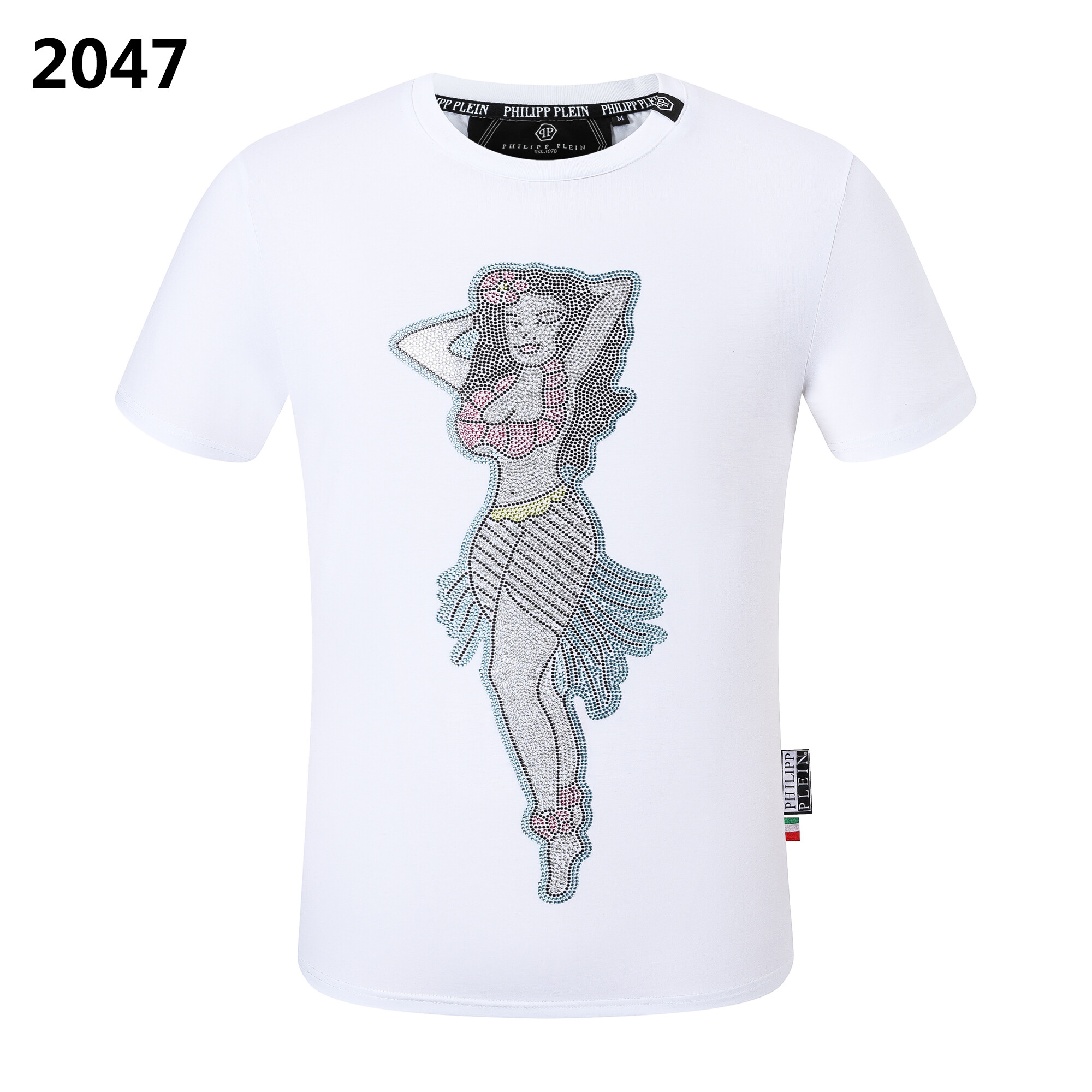 High Quality Men Philipp Plein Diamond Cotton Short Sleeve T-Shirts PP Shirts Cool Tees