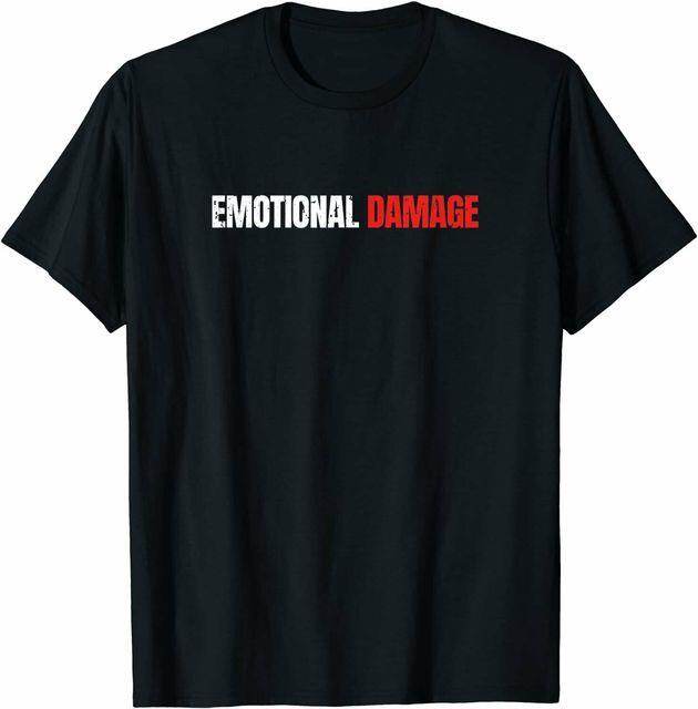 Funny Meme Emotional Damage T Shirt Short Sleeve Men New Fashion Printed shirt O Neck Tops Tee Outfits Droshipping