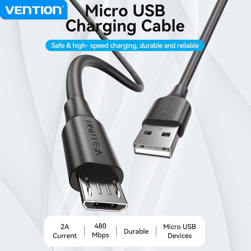 Vention Cáp Sạc Micro USB Cáp Dữ Liệu USB Android Dây Sạc Nhanh USB Sang Micro USB Cho Xiaomi Redmi Note 5 Pro Điện Thoại Di Động Android Huawei Samsung Nokia Motorola USB Micro-B Dây