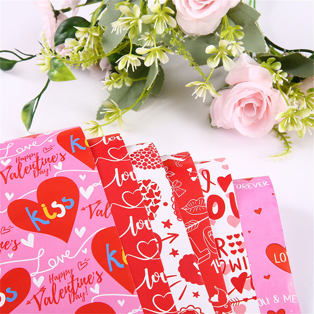 50*70cm 50*70cm Valentine's Day Gift Wrapping Paper Thicker Kraft Flower Box