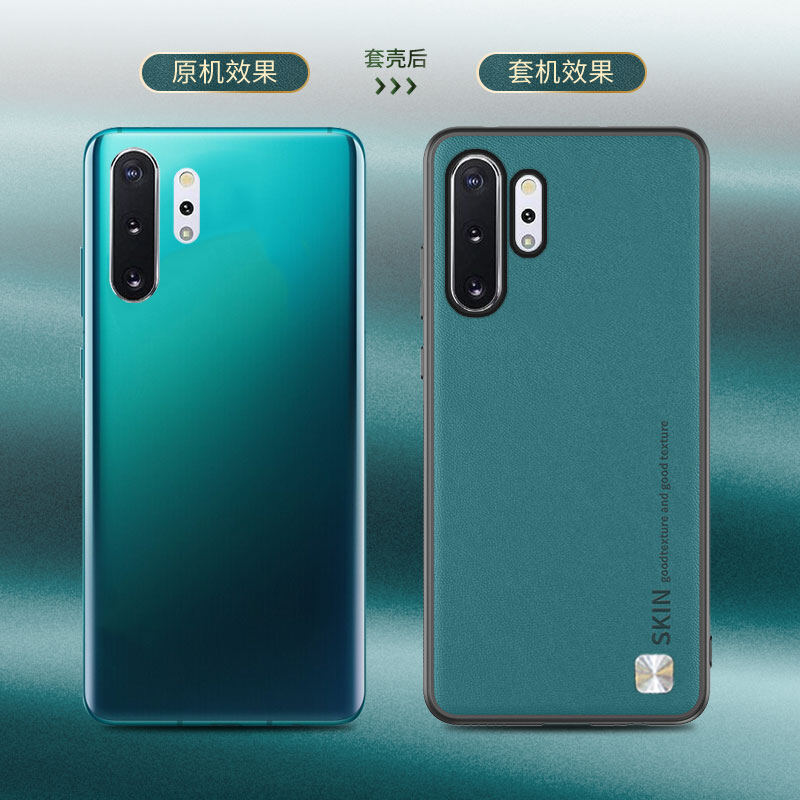 For Samsung Galaxy Note 10 / Galaxy Note 10Plus Case Plain Skin Leather Cover Samsung Note10 Note 10+ Note 10Pro Soft Bumper Shockproof Coque