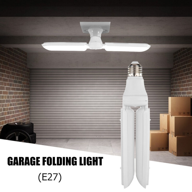 Quạt LED Lá 1/2/3 Nhà Để Xe Biến Dạng Đèn, Chiếu Sáng Công Nghiệp Cho Xưởng