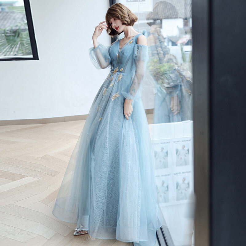 gown for debut blue