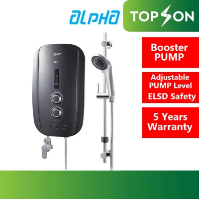 Alpha AS-2EP Turbo Booster Pump Instant Shower Water Heater AS2EP with Surge Protection ELCB