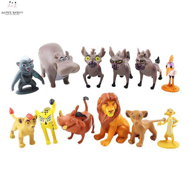 SBY 12pcs Cartoon The Lion Guard King Kion Simba PVC Action Figures ...