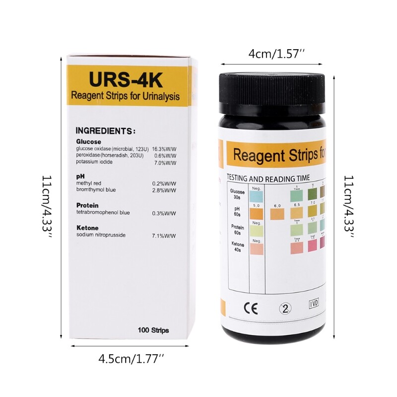 Urine Testing Strips 4 Parameter Urinalysis Test Strips Urine Dip Test Strips