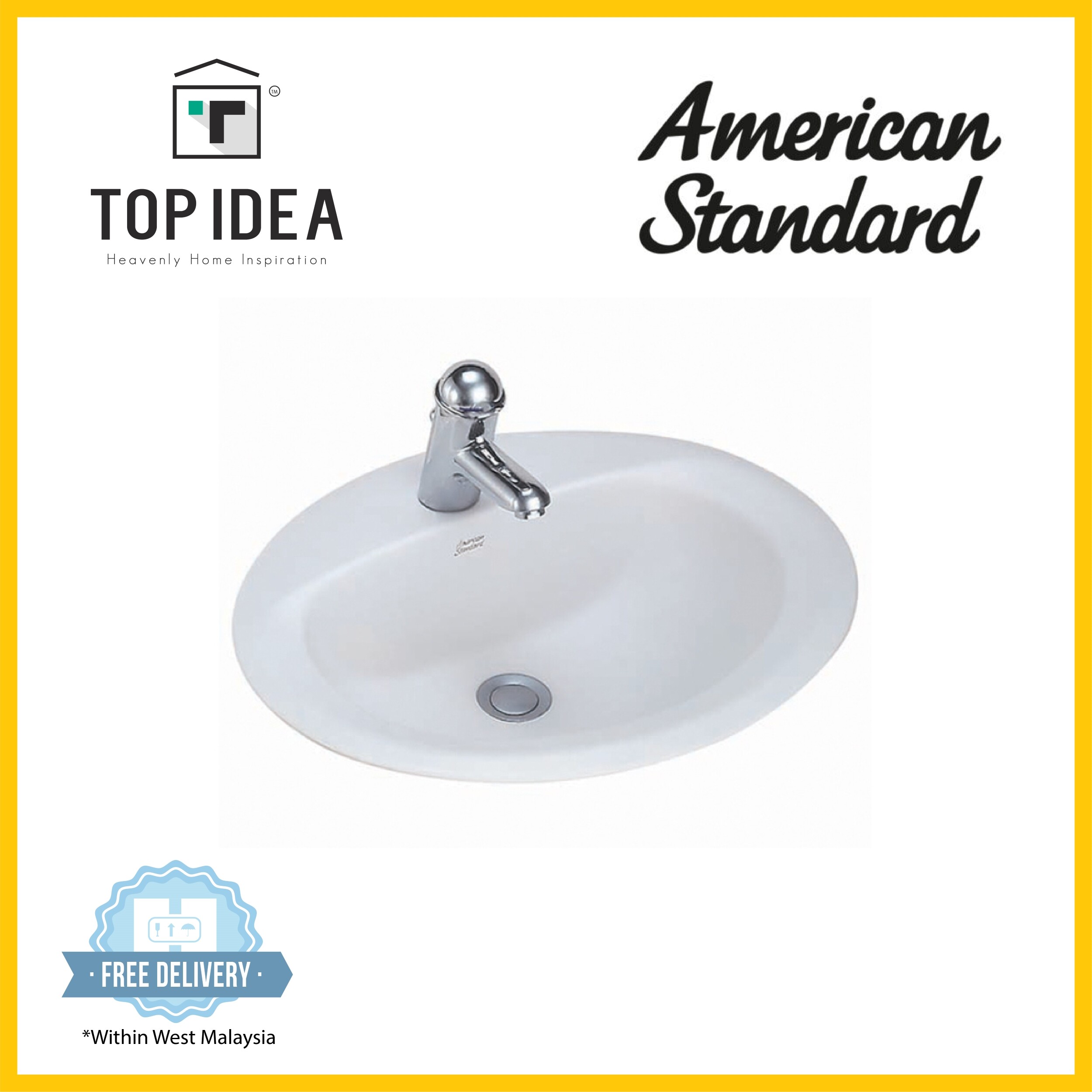 American Standard Aqualyn Counter Top Basin | Bathroom Countertop ...