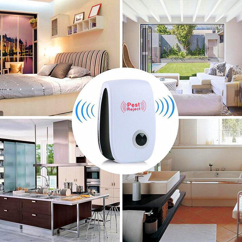 Ultrasonic Cockroach Mosquito Repeller Home Repellent Device Pest Exterminator