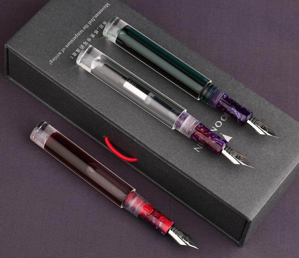 Moonman C1 Transparent Eyedropper Fountain Pen F Nib Ink Pen