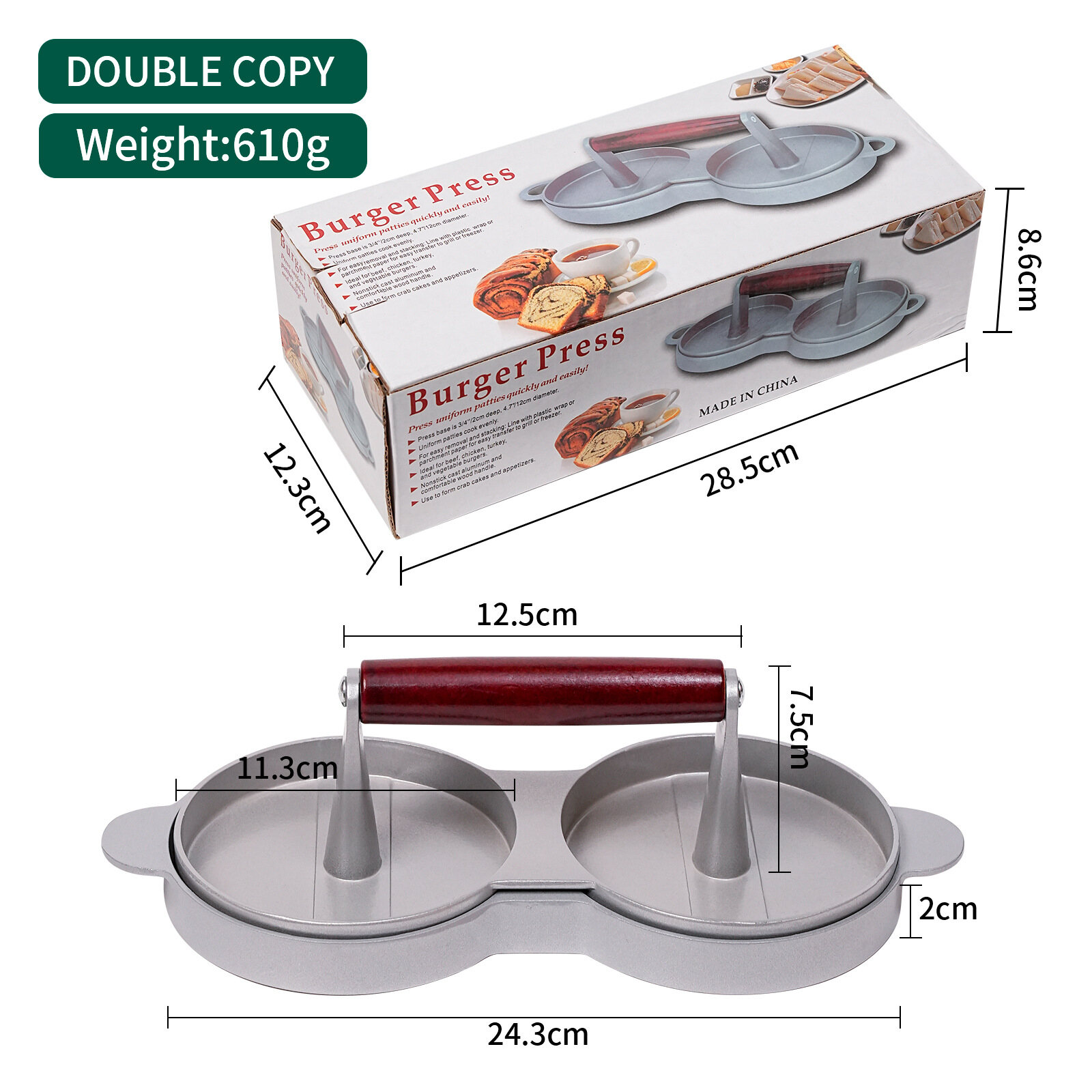 Ham Burger thịt Pie Maker Vòng thịt Pie mô hình Burger thịt Pie bé khuôn gạo Beef Pie Maker