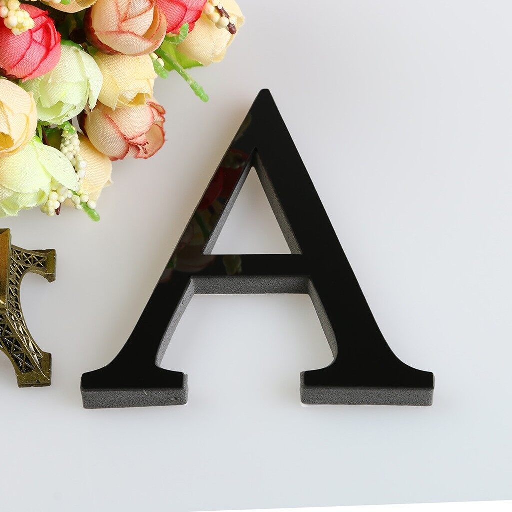 26 Letters Acrylic 3D Mirror Wall Sticker Decals Home Decor Wall Art Mural DIY