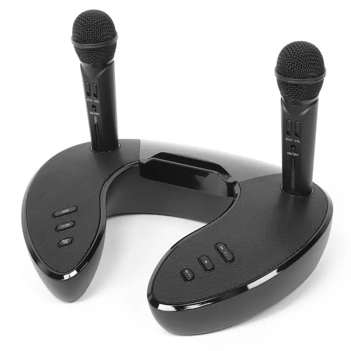 speaker with two microphones