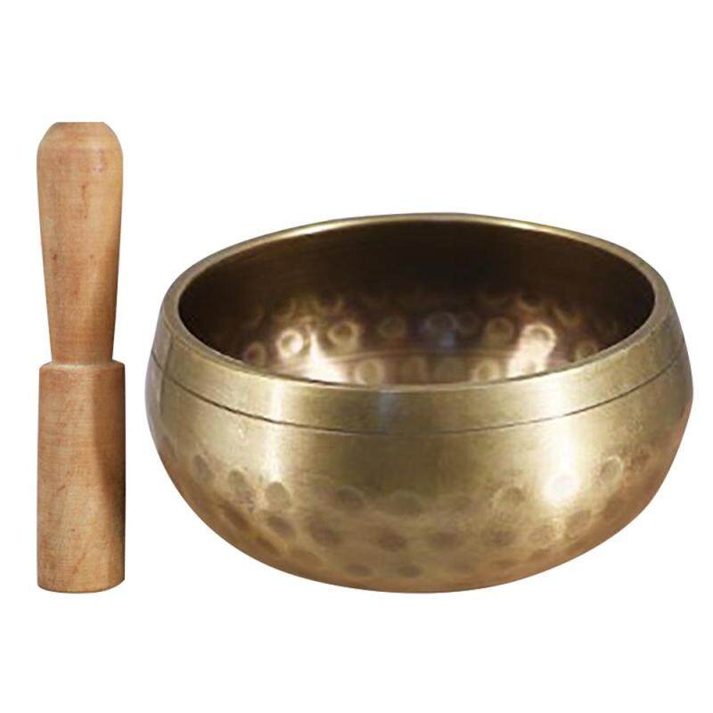 Tibetan Buddhist Singing Bowl Buddha Sound Bowl Musical Instrument for Meditation with Stick Yoga Home Decoration