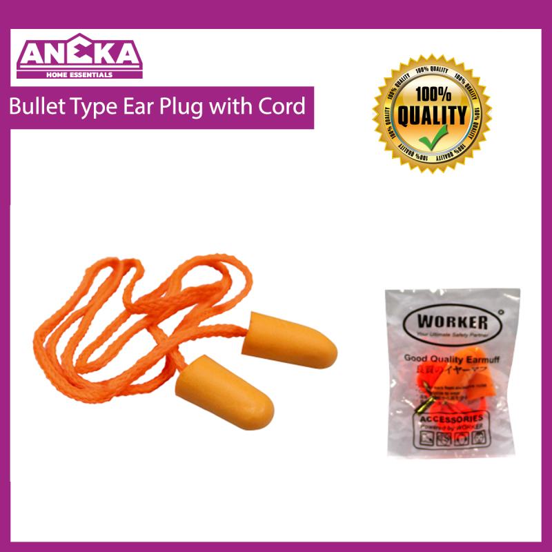 WORKER Bullet Type Ear Plug with Cord W1014