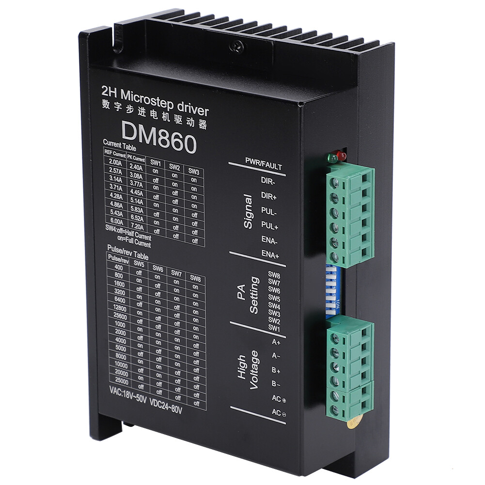 Stepper Motor Driver DM860 Aluminium Alloy Stepper Drives Durable High Security