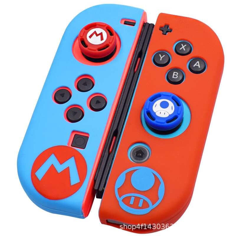VAORLO Protective Case for Nintend Switch Joycon Cover Solft Silicone Case with Thumbstick caps for Nintendo Switch Controller Grip Joy-con Cover