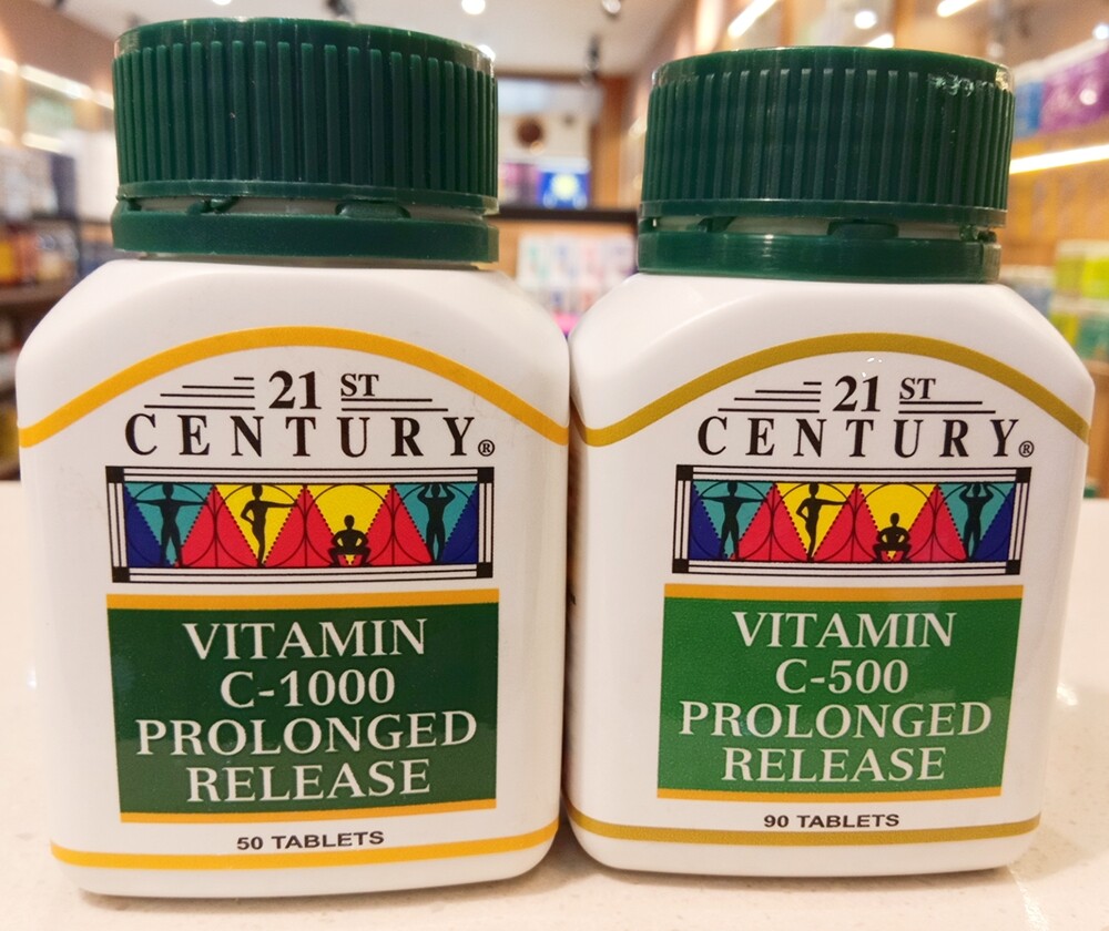 21ST CENTURY VITAMIN C500 PROLONGED RELEASE 90 TABLETS / VIT C1000